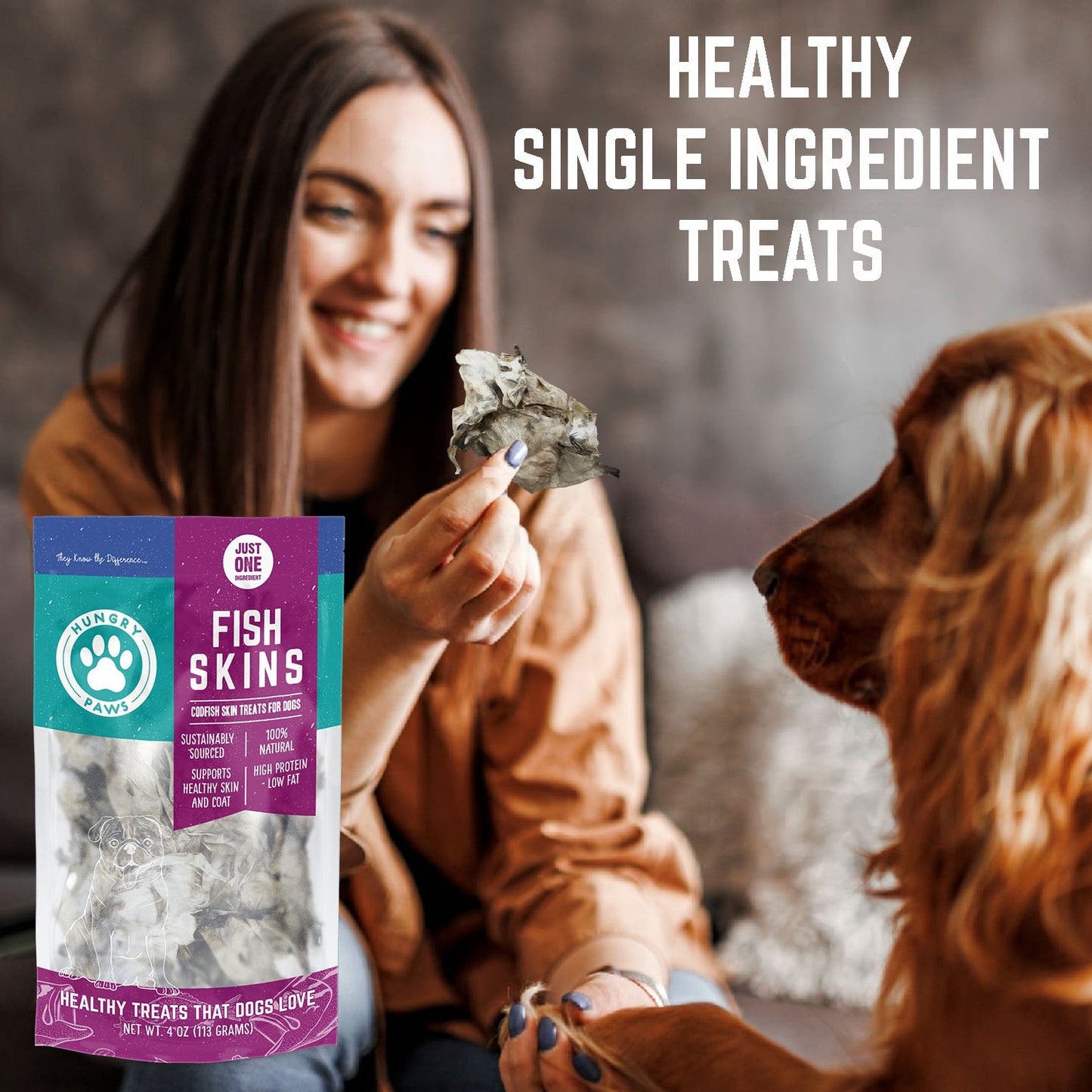 BULK - Fish Skins - Single Ingredient Cod Fish Skin 3 lbs