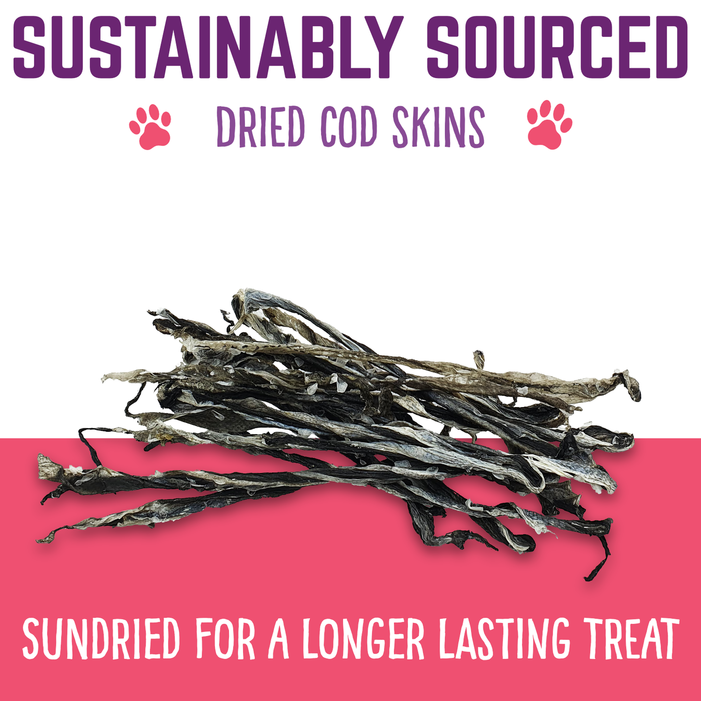 Cod Skin Crunch Sticks for Dogs - 5 oz MSC