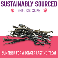 Cod Skin Crunch Sticks for Dogs - 5 oz MSC