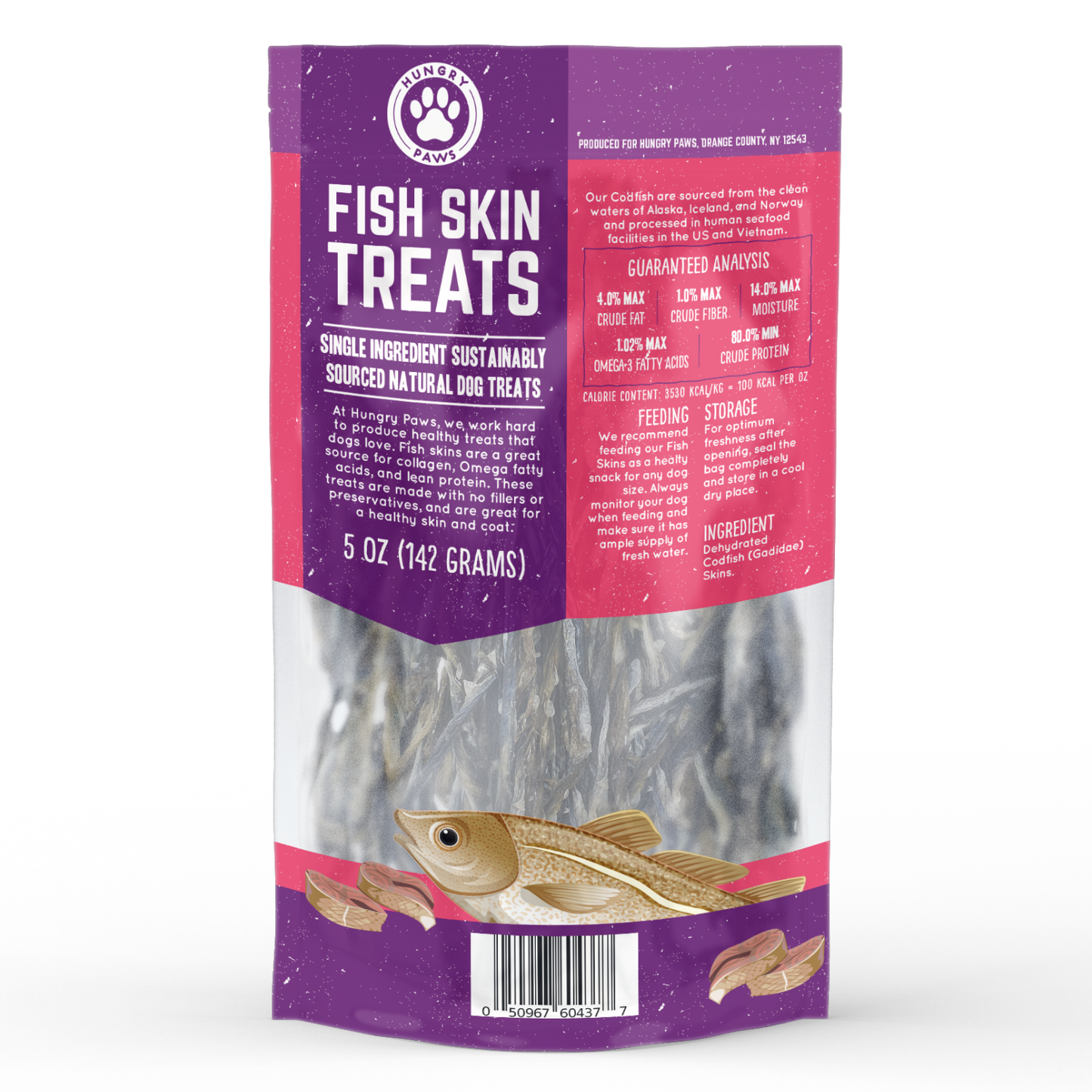 Cod Skin Crunch Sticks for Dogs - 5 oz MSC