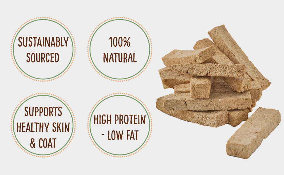 Cod Fish Wafer Dog Treats - Single Ingredient Snacks 16-oz