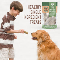 Cod Fish Wafer Dog Treats - Single Ingredient Snacks 16-oz