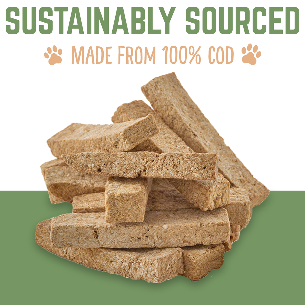 Cod Fish Wafer Dog Treats - Single Ingredient Snacks 16-oz