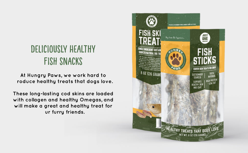 Premium Cod Sticks BULK - Cod Skin Sticks for Dogs - 6 lbs – Hungry Paws