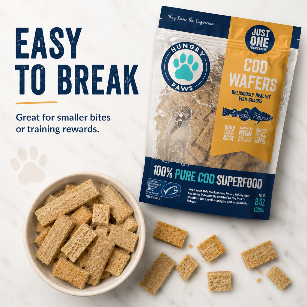 Hungry Paws Cod Fish Wafers for dogs, 8 oz