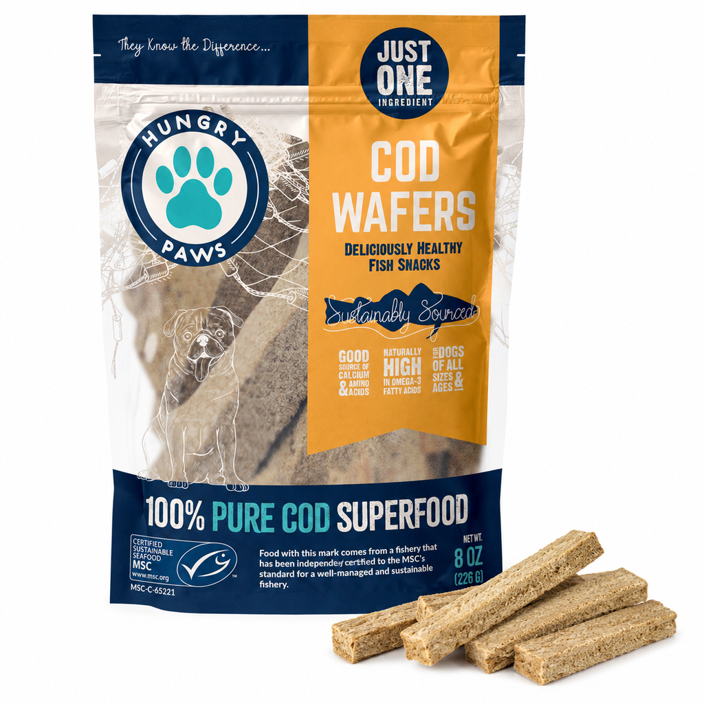 Hungry Paws Cod Fish Wafers for dogs, 8 oz