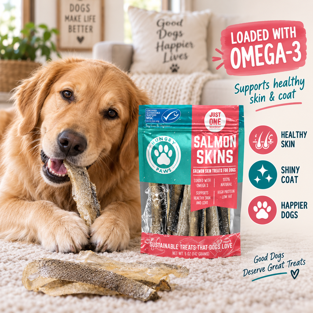 Hungry Paws Salmon Skins for dogs, 5 oz
