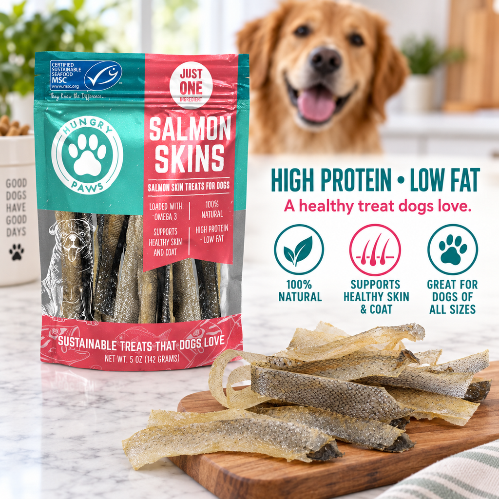 Hungry Paws Salmon Skins for dogs, 5 oz