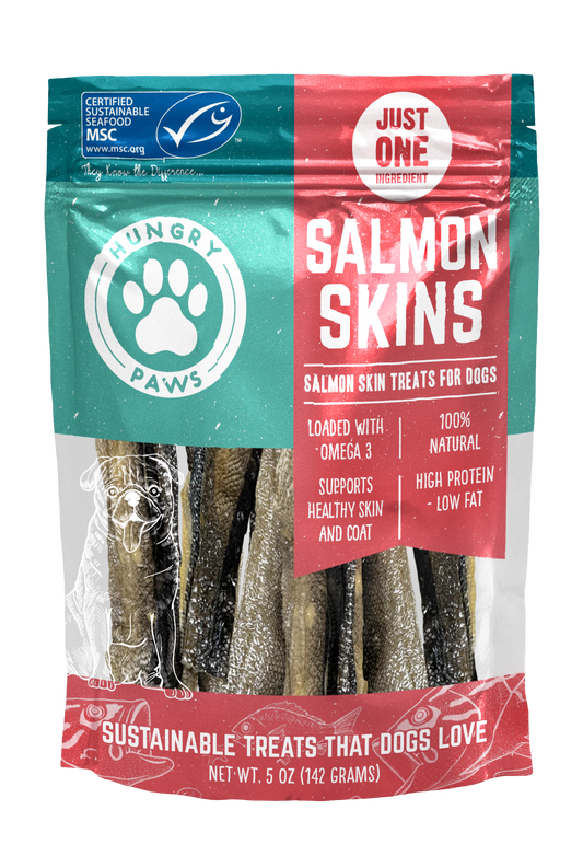 Hungry Paws Salmon Skins for dogs, 5 oz bag