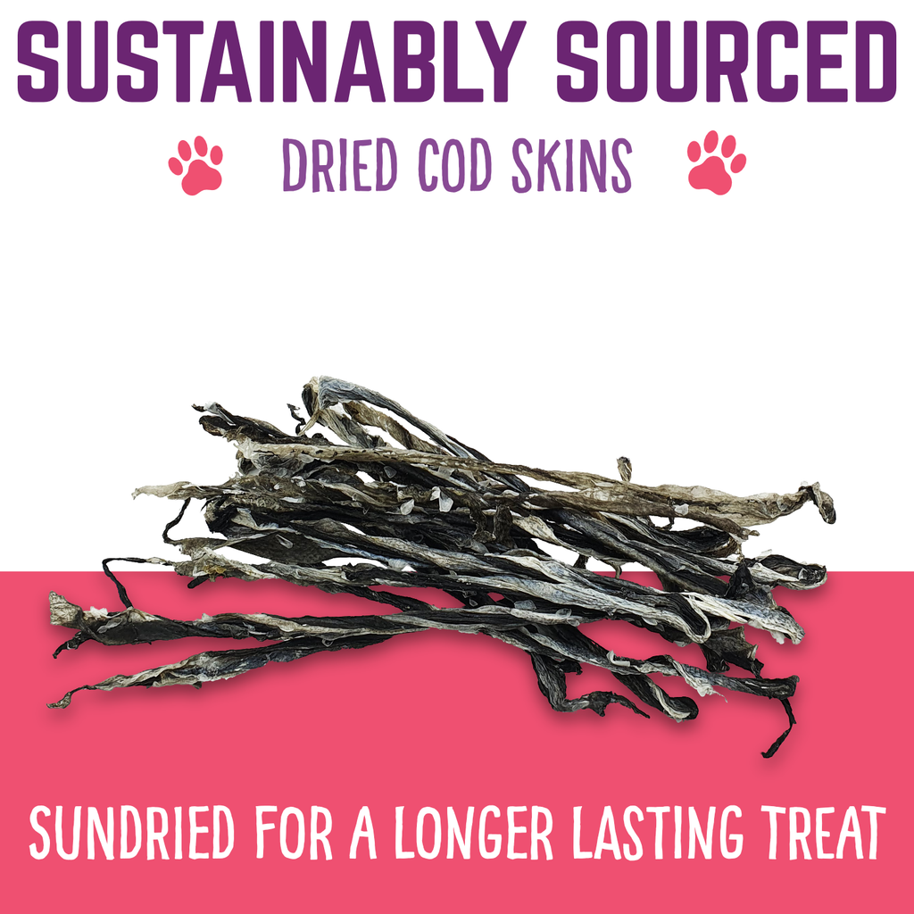 BULK  - Cod Skin Crunch Sticks for Dogs - 6 Lb Case