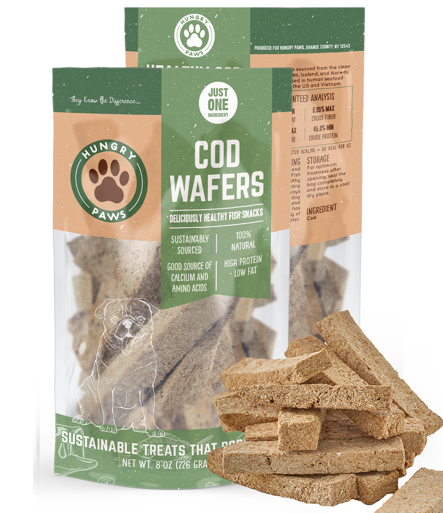 BULK - Cod Fish Wafer Dog Treats - Single Ingredient Snacks 6 Pounds