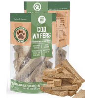 Cod Fish Wafer Dog Treats - Single Ingredient Snacks 8-oz